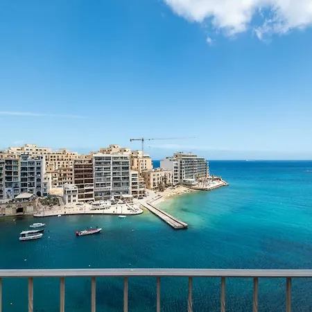 Getawaysmalta Spinola Bay 1 Bedroom Seafront Penthouse St Julian Near Paceville Saint Julian's