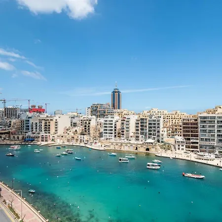 Getawaysmalta Spinola Bay 1 Bedroom Seafront Penthouse St Julian Near Paceville *